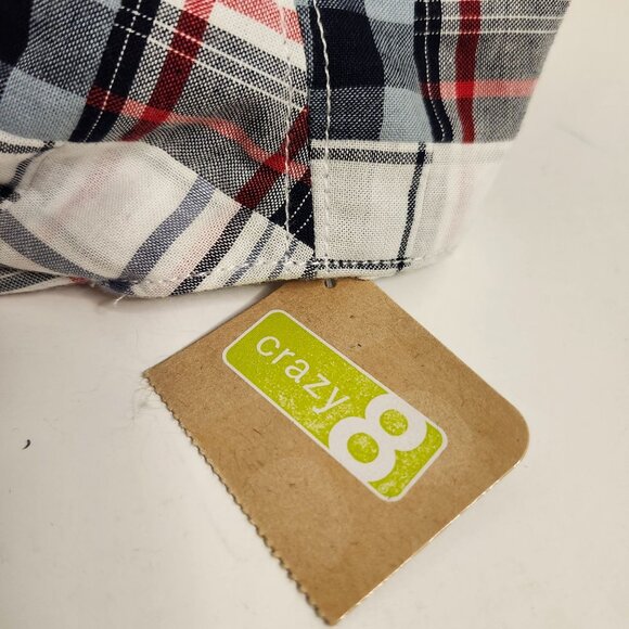 Crazy 8 Kids Plaid Newsboy Cap 4T-5T Cotton & Polyester Blend - Picture 3 of 6